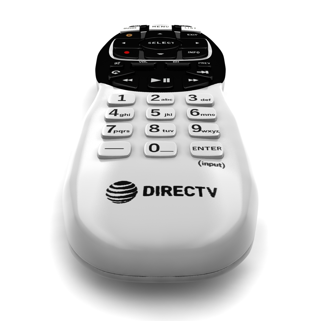 Directv genie remote 3D model TurboSquid 1602952