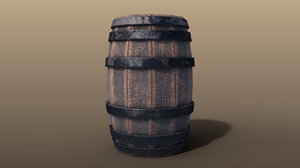 3D model old barrel
