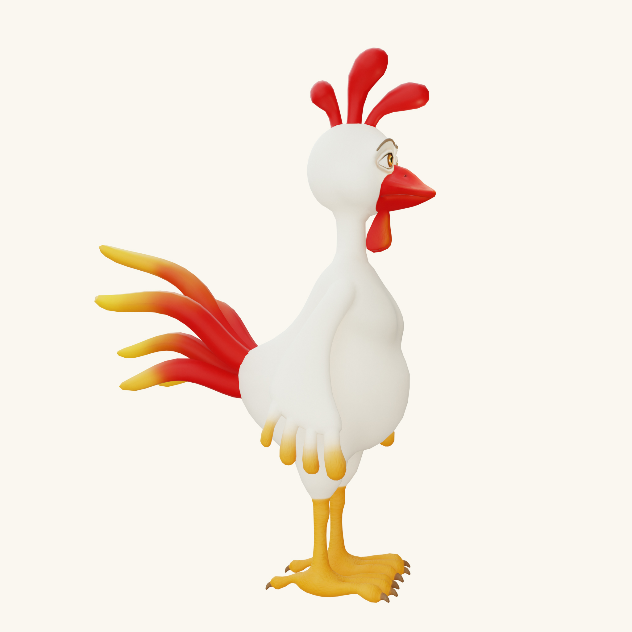 Stylized cartoon rooster 3D - TurboSquid 1603330
