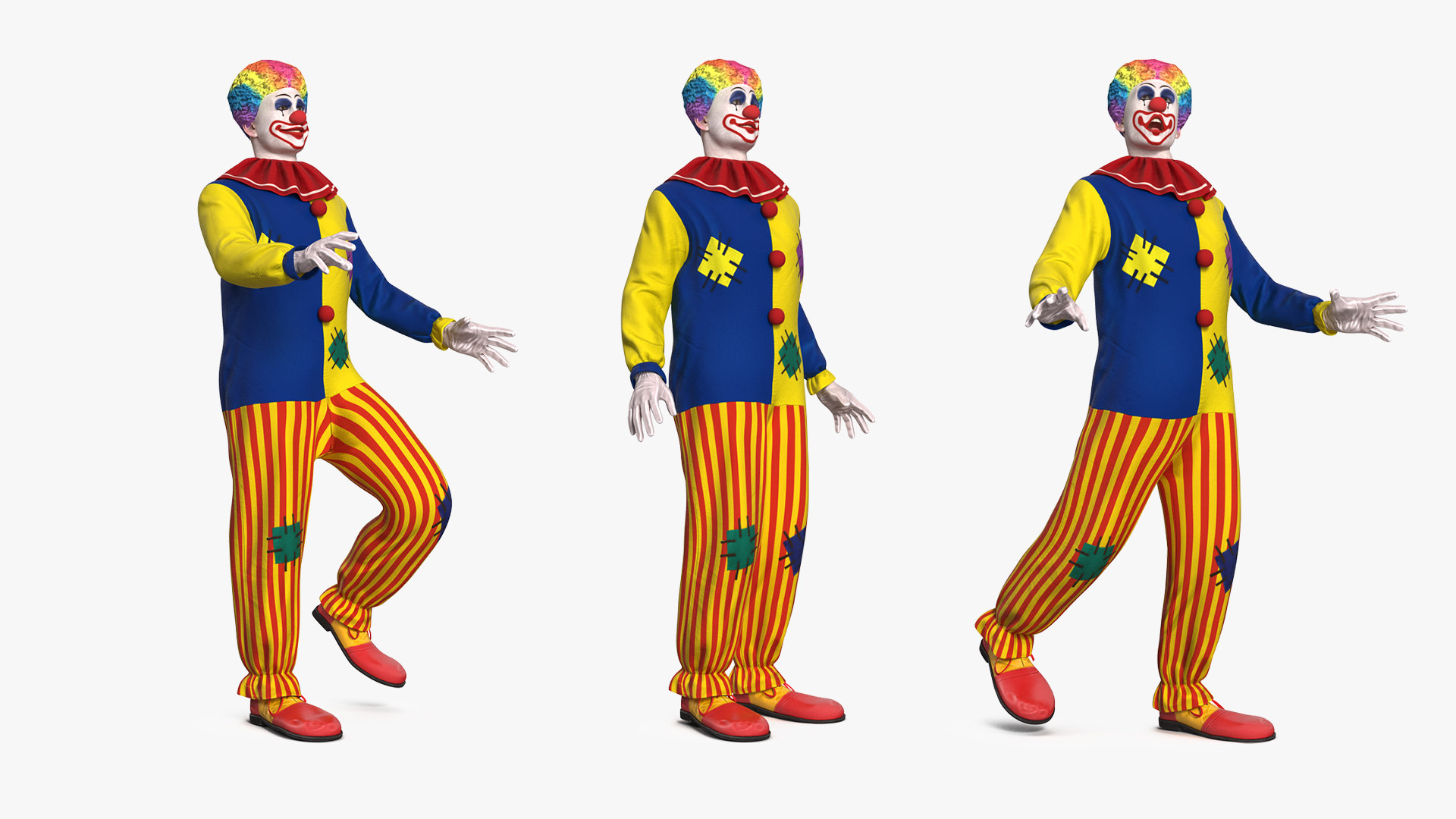 3D clown costume rigged model - TurboSquid 1604152