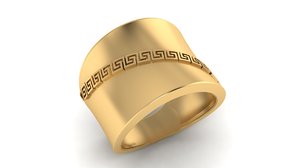 3D ring greek pattern