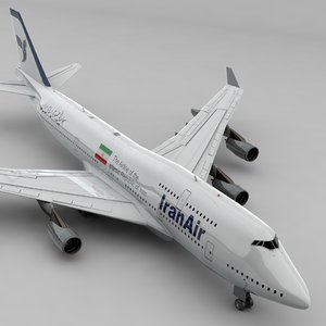 boeing 747 iran air 3D model
