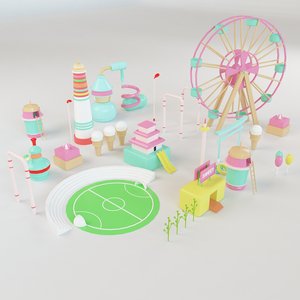 attraction park 3D model