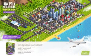 megapolis buildings airport landscape model