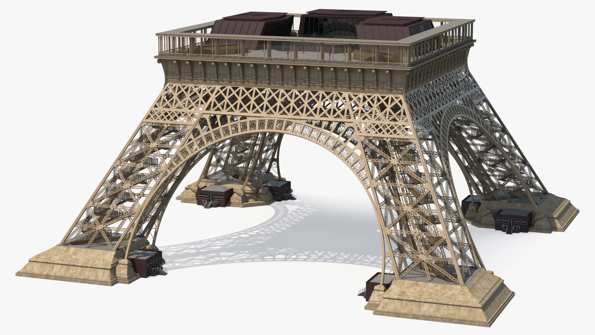 Eiffel tower pillars 3D model TurboSquid 1603706