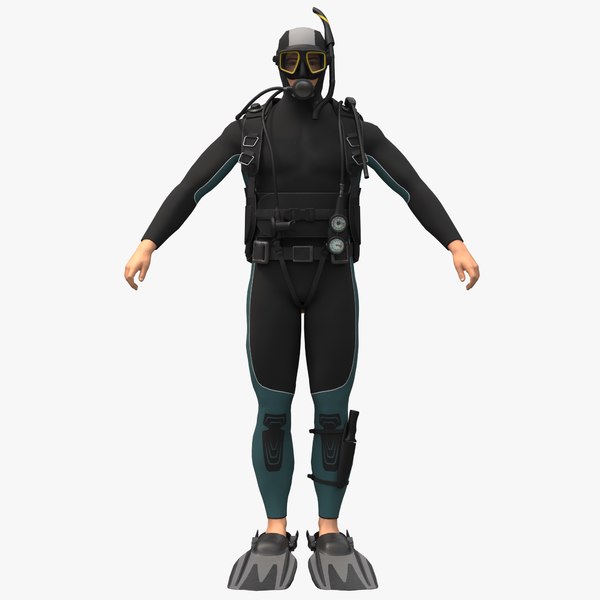 3D Diver Models TurboSquid