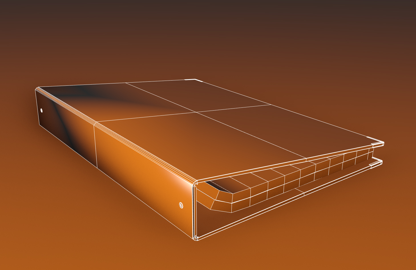 binder with round rings and paper sheets3d模型