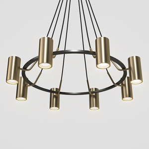 3D chandelier unity 8 lamps model
