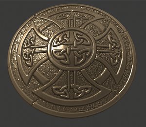shield celtic print 3D model