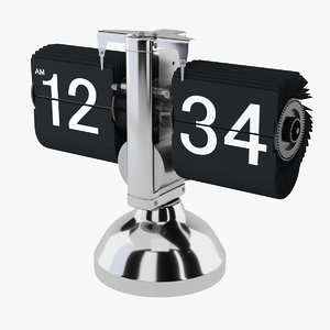 flip clock 3D model