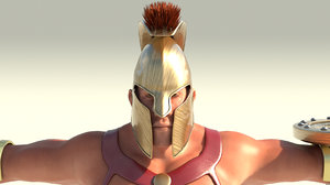 arts spartan warrior character 3D model