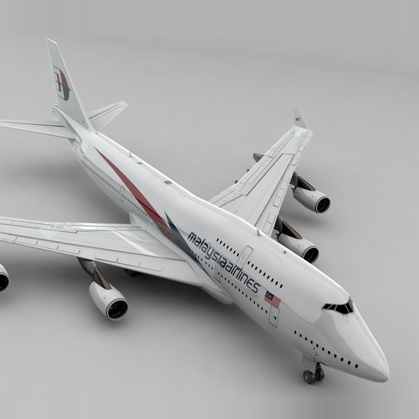 Boeing 747 Malaysia Airlines 3d Turbosquid 1605029