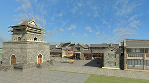 ancient chinese building 3D model