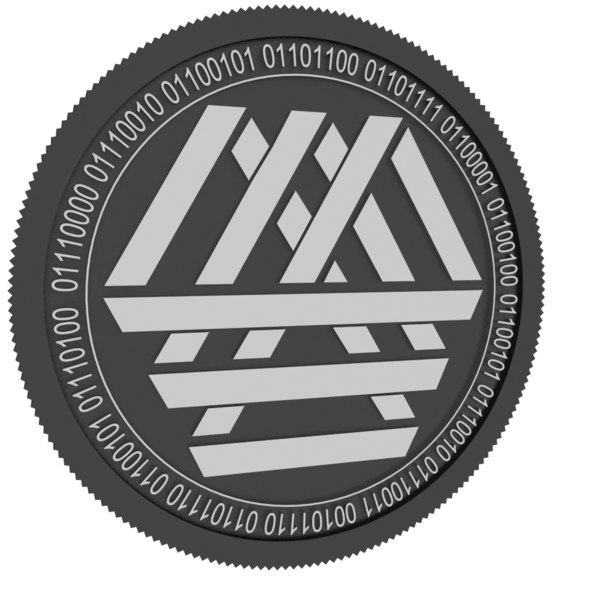 evos black coin 3D model