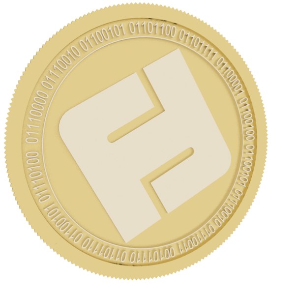 folgory coin gold 3D model