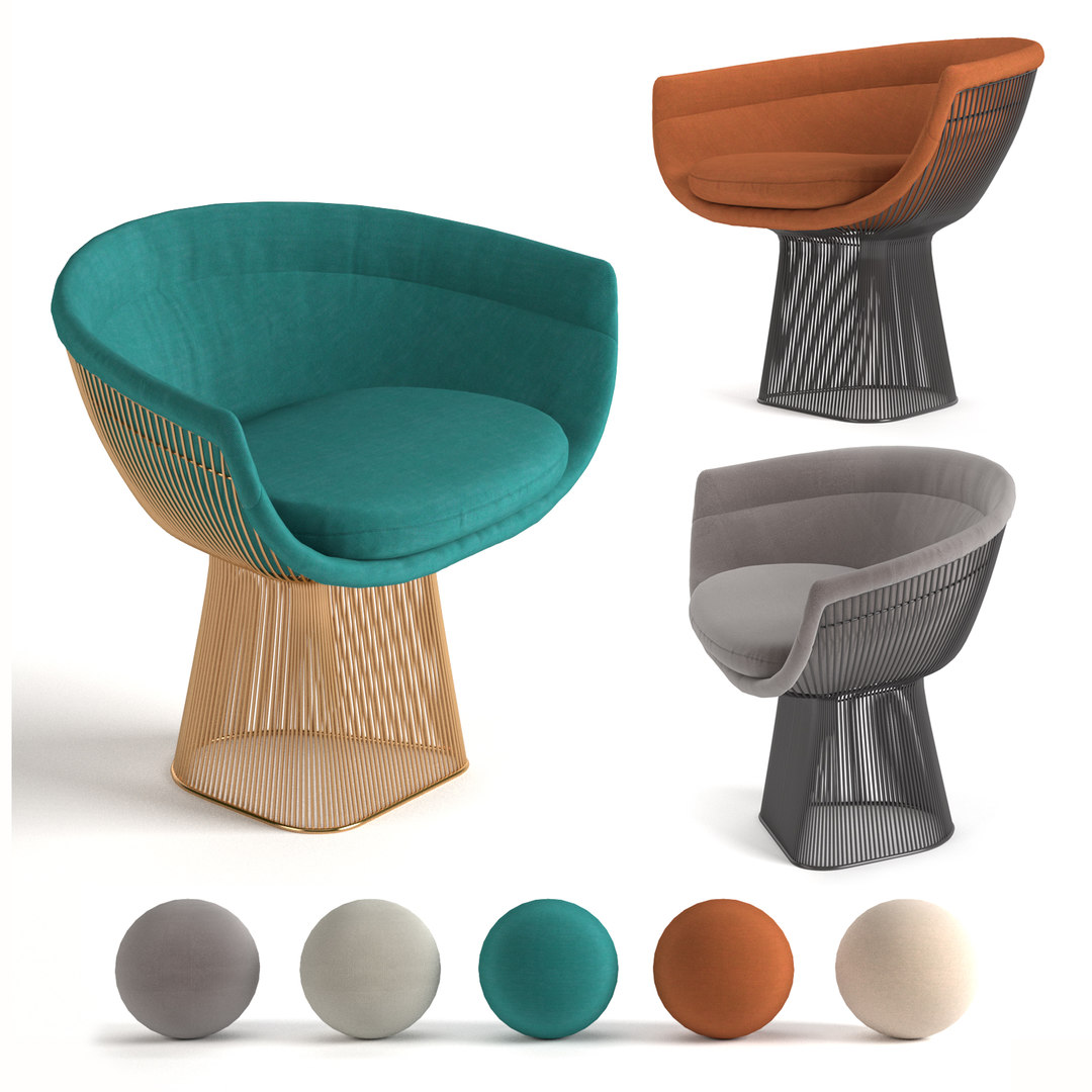 Knoll platner lounge chair 3D model TurboSquid 1605230