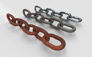 chains metallic 3D