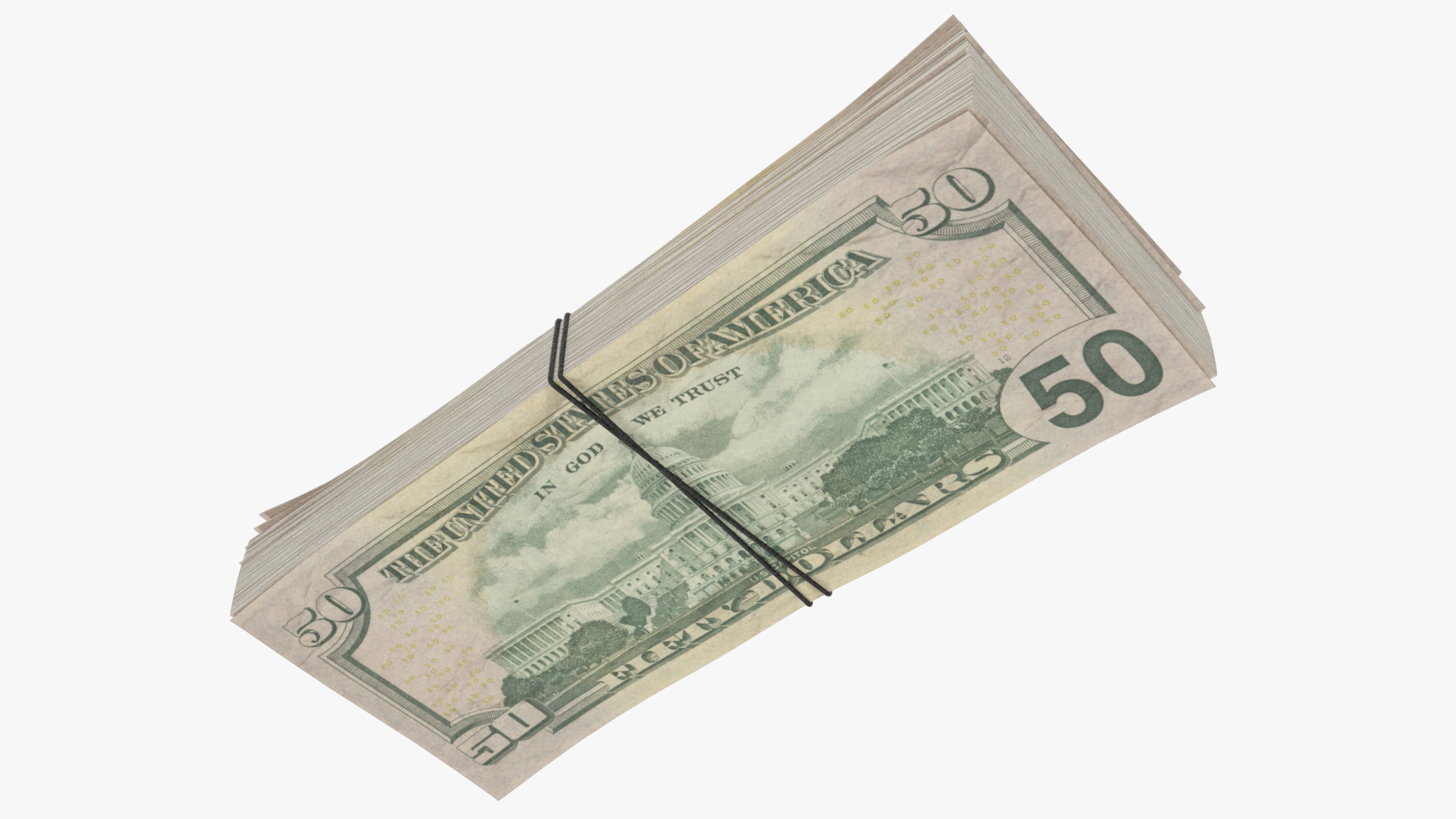 3D fifty dollars bills - TurboSquid 1605955