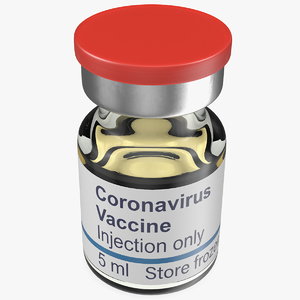 3D covid 19 vaccine vial