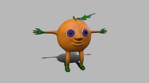 3D orange