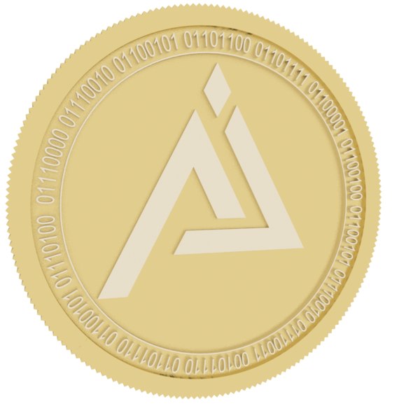 ienetchain gold coin 3D model