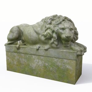 3D model lion statue