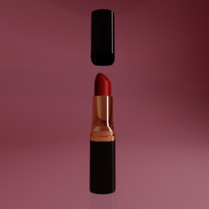 3D model lipstick lip