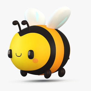 cute cartoon bee 3D model