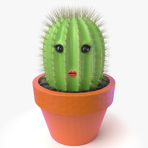 toy cactus girl 3D model