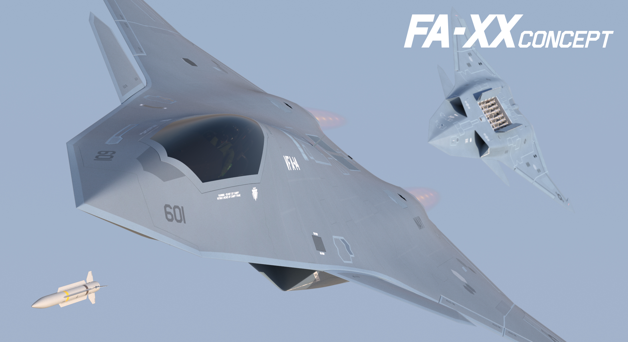 3D concept sixth generation fighter - TurboSquid 1604472