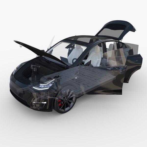3D tesla y awd chassis