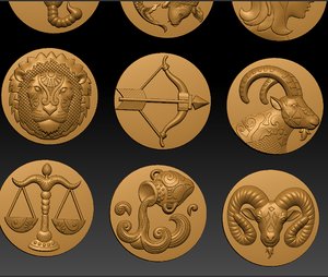 3D zodiac sign