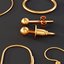 3D earring jewelry findings hinges model