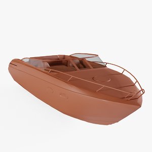 3D speed boat model