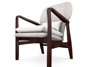 3D armchair chair hampton
