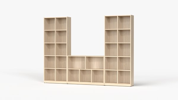 Cube Storage Shelf 3d Turbosquid 1607459, Unfinished Wood Cube Shelves