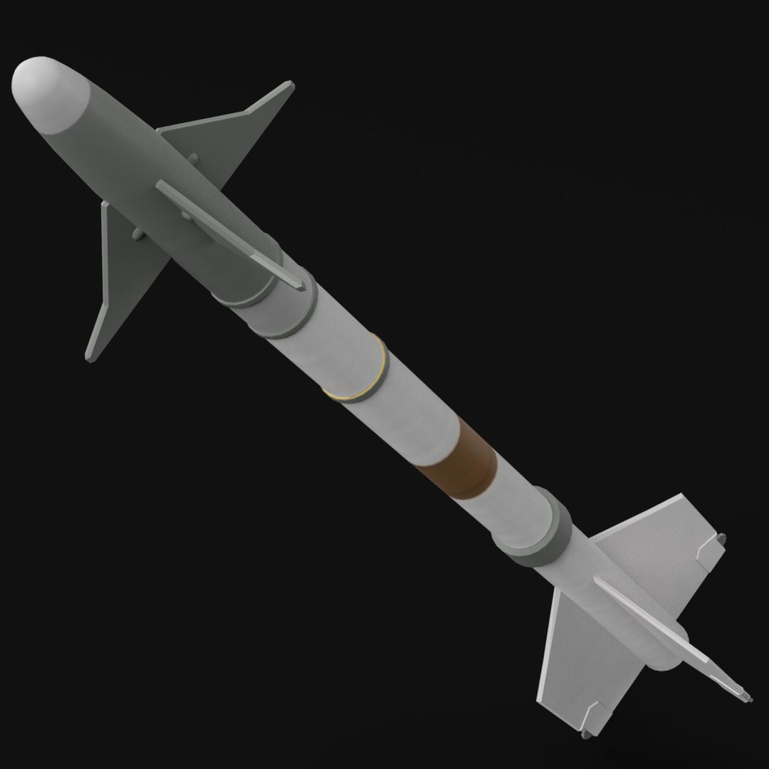 aim-9m-sidewinder-missile-3d-model
