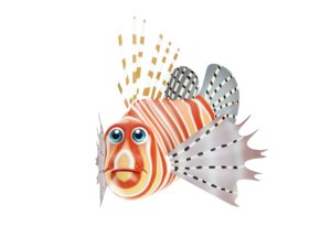 3D model lion fish toon animation