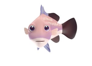 3D barramundi fish toon animation
