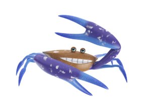 flower crab toon animation 3D model
