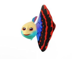 3D guppy fish toon animation