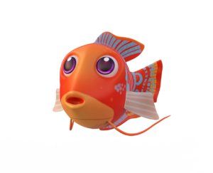 3D model dwarf gourami fish toon