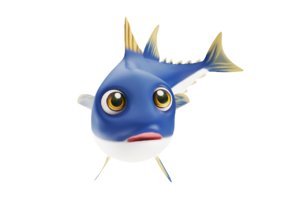 thunnus obesus fish toon 3D
