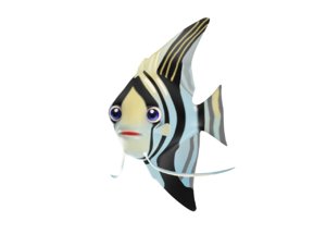 3D angel fish toon animation