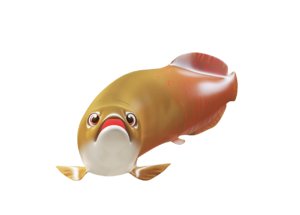 3D pirarucu fish toon animation