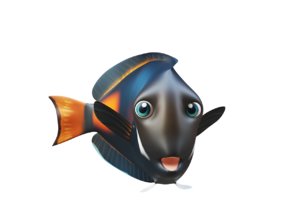 achilles tang fish toon 3D model