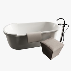 bathtub set 3D model