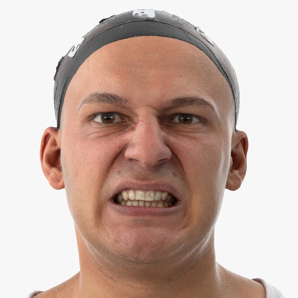 3D model marcus human head lip