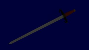 3D sword weapon longsword