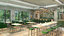 industrial coffee bar restaurant 3D